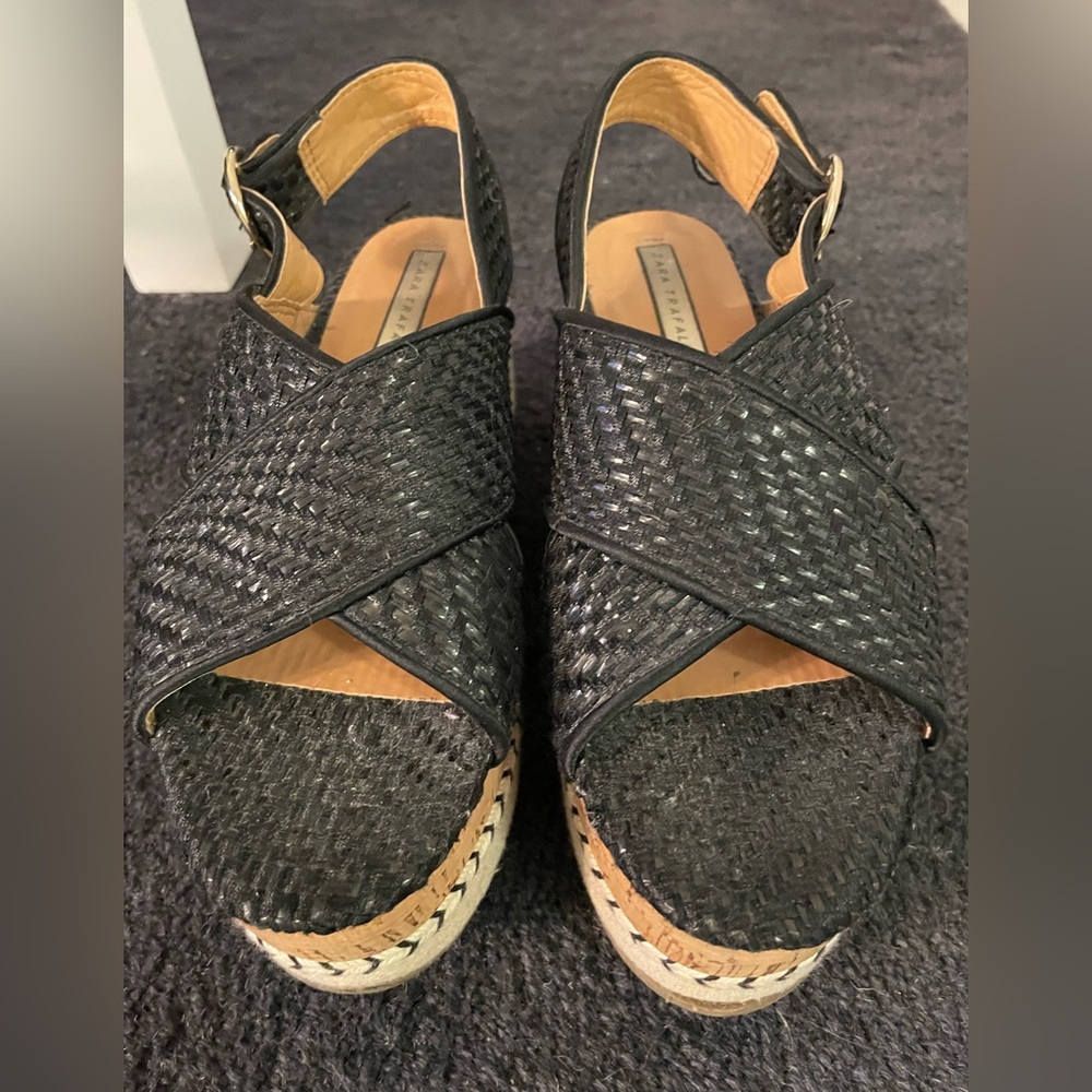 Zara black wedges